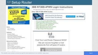 How to Login to the 3BB NT3BB-4PWN - SetupRouter