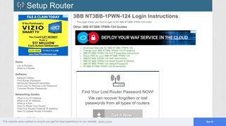 How to Login to the 3BB NT3BB-1PWN-124 - SetupRouter
