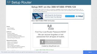 Setup WiFi on the 3BB NT3BB-1PWN-124 - SetupRouter