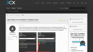 Login status not consistent in desktop client | 3CX - Software ...