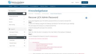 Recover 3CX Admin Password - Knowledgebase - I.T Communications