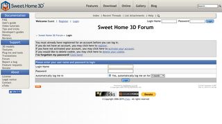 Sweet Home 3D Forum - Login