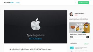 Apple-like Login Form with CSS 3D Transforms - Tutorialzine