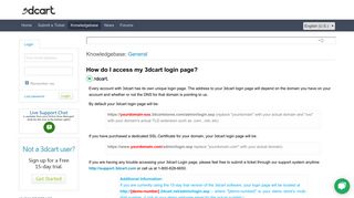 How do I access my 3dcart login page? - 3dcart Support