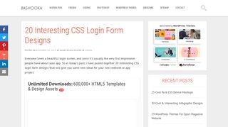 20 Interesting CSS Login Form Designs | Web & Graphic Design ...