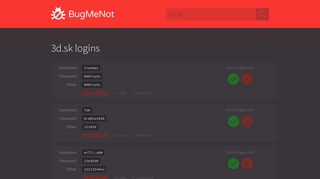 3d.sk passwords - BugMeNot