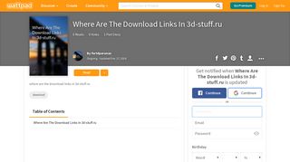 Where Are The Download Links In 3d-stuff.ru - fortdparunas - Wattpad