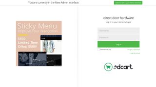 3dcart Admin - Login - Direct Door Hardware