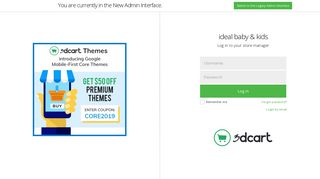 3dcart Admin - Login - Ideal Baby