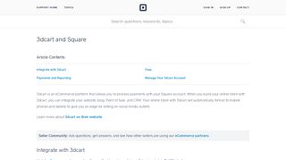 3dcart and Square | Square Support Center - US