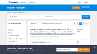 3dgspot login Jobs, Employment | Freelancer