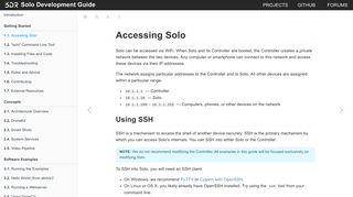 Accessing Solo | 3DR Solo Development Guide