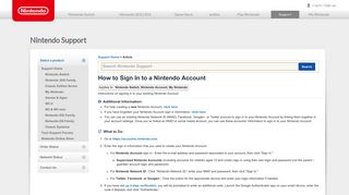 How to Sign In to a Nintendo Account | Nintendo Support