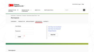 Aerospace Specification Support Portal Login | 3M United States