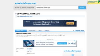 uswebmail.mmm.com at WI. 3M Secure Gateway Login