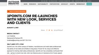3point5.com re-launches with new look, services and clients - Outdoor ...
