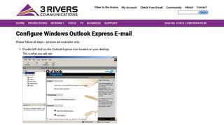 Configure Windows Outlook Express E-mail | 3 Rivers ...