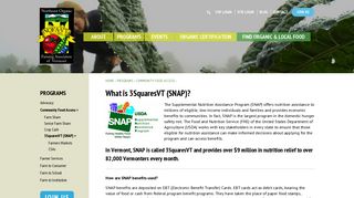 What is 3SquaresVT (SNAP)? | NOFA Vermont
