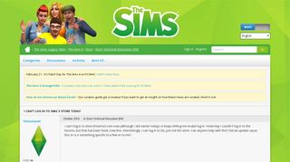 I can't log in to sims 3 store today — The Sims Forums