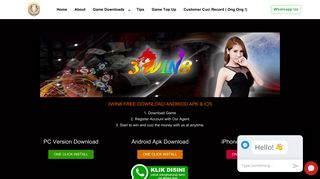 3WIN8 Android Apk iOs Free Download | 3Win8 Live Casino Malaysia