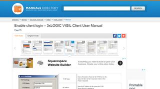 Enable client login | 3xLOGIC VIGIL Client User Manual | Page 75 / 91