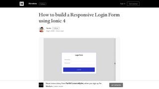 How to build a Responsive Login Form using Ionic 4 – Parithi's ...