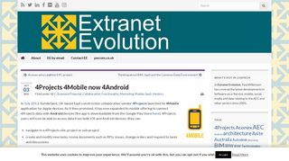4Projects 4Mobile now 4Android – Extranet Evolution