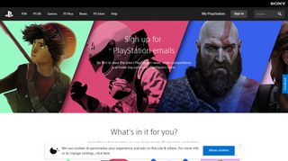 Email sign up | Stay connected to PlayStation | PlayStation.com
