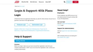 Login & Support | ADP 401k Plan| ADP Retirement Services - ADP.com