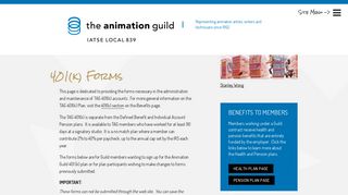 401(k) Forms | Animation Guild