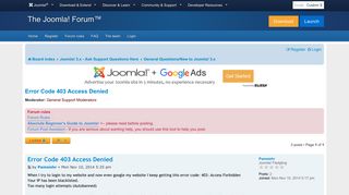 Error Code 403 Access Denied - Joomla! Forum - community, help and ...