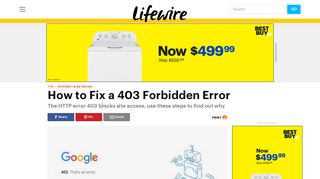 How to Fix a 403 Forbidden Error - Lifewire