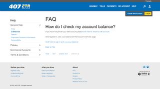 FAQ: How do I check my account balance | 407 ETR