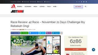 Race Review: 42 Race – November 21 Days Challenge (by Rebekah ...