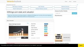 43things : Website stats and valuation