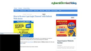 How to fix error '440 Login Timeout' with Outlook Web Access