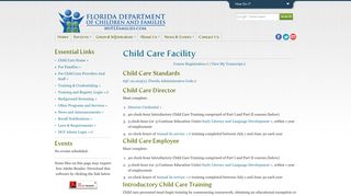 Child Care Facility | Florida Department of Children and Families