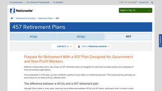 457 Retirement Plans | Get 457 Tax Deferred Plans from Nationwide ...