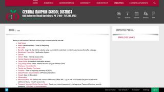 Employee Portal / Employee Links - Central Dauphin School District