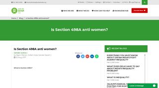 Is Section 498A anti women? - OXFAM India