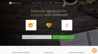 4castplus and Electronic Signatures powered by GetAccept