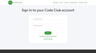 Sign In – Code Club International - Code Club World