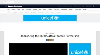 Announcing the SI.com/4for4 Football Partnership | SI.com