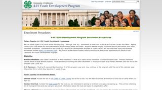 Enrollment Procedures - 4-H Youth Development Program - UC ANR