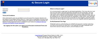 Shibboleth Identity Provider - 4J Login Page