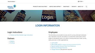 Login | Johnson Controls