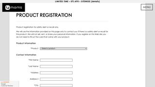 Product Registration - 4Moms