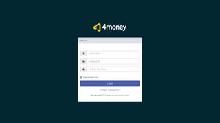 Sign In - 4Money Home Page