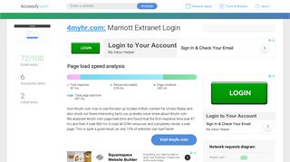 Access 4myhr.com. Marriott Extranet Login