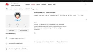 S1728GWR-4P Login problem - Huawei